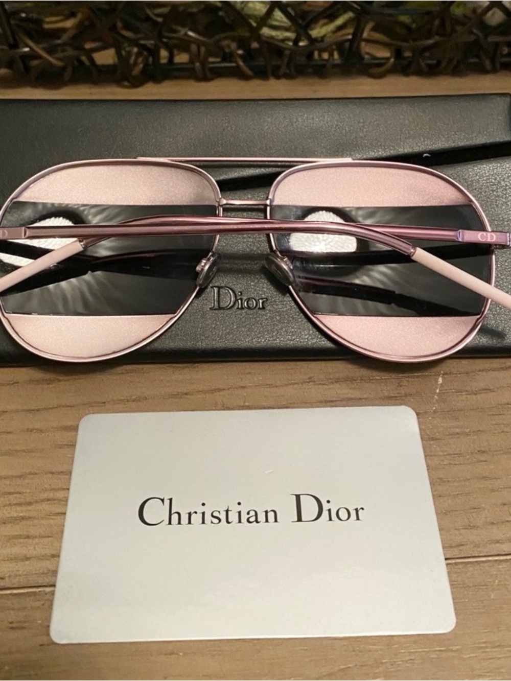 Christian Dior Split Women's Aviator Sunglasses pink & black - Picture 3 of 5
